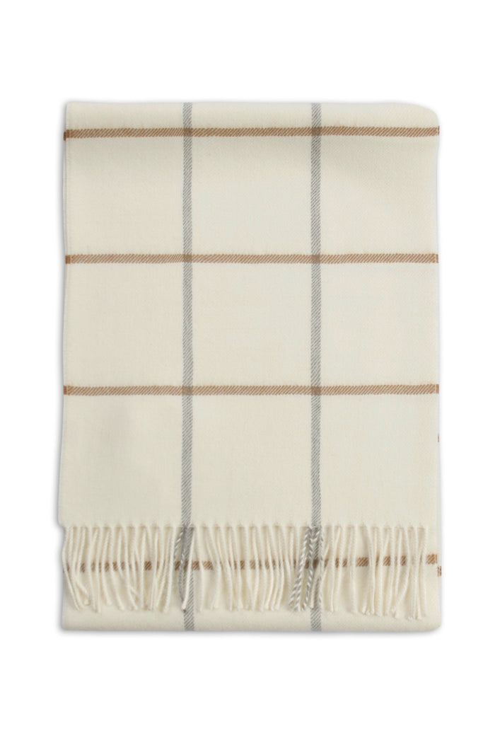 Cuardos Natural Baby Alpaca Scarf White