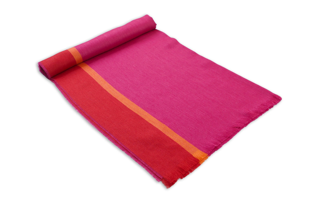 Baby Alpaca & Silk Shawl Fucsia